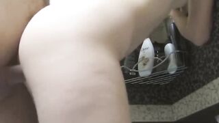Teen Bubble Bath Blowjob - Petite Teens Riding Big Dick in Bathtub