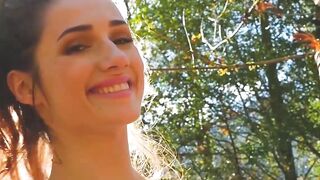 Petit-Canadian Milf Stripping Naked Outdoor - Exclusive Footage