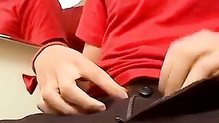 Blondie Bond's Bathroom Masturbation Adventure - Solo Male Orgasm