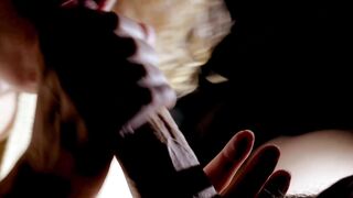 Blonde Bombshell Redheads - Sensual Bondage Erotic Massage with Deepthroat & Facial