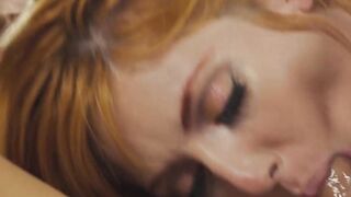 Blondie Babe Britnee Kohl Licks Red Head Laurel Phillips' Massive Boobs in Lesbian Scene