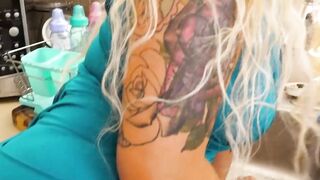 London Rose's Sloppy Deepthroat Blow Job - Step-Mother Facesitting & Facial