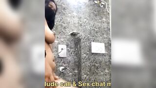Bathroom Blowjob & Riding - Petite Brunette Teen Sucks Big Dick POV