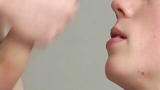 Petite Slut Swallowing Jizzy Blowjobs - Old Man Fucks Young Babe