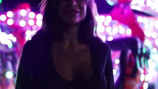 Elle Walks Naked in Public with Her Big Boobs on Display" (French to English Translation)