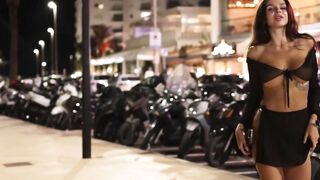 Elle Walks Naked in Public with Her Big Boobs on Display" (French to English Translation)