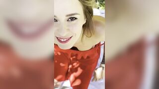 French MILF Seductress Fellatio Blowjob in Garden