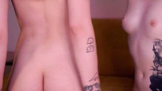 Lesbian Teen Cutie Puppets Fucked by Dildo in Threesome