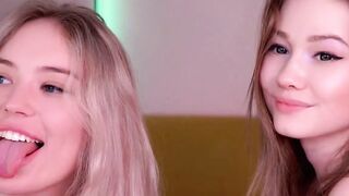 Lesbian Teen Cutie Puppets Fucked by Dildo in Threesome