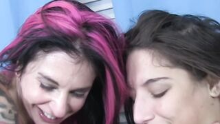 Joanna Angel & Abella Dancer - Lesbian Threesome Scene from 'The Art of Ass' Movie