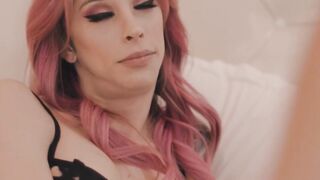TS Casey Kisse's Wet Panties Filled With McKenzie Lee's Thick Load
