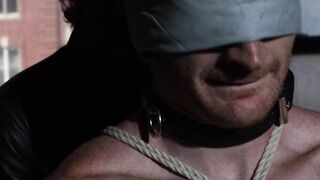 Bound Bondage Domination - Submissive Doggy Style Anal Play with Fetish Gagged Slave