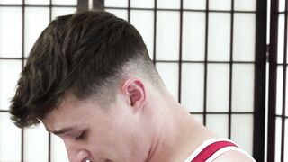 Coach Lawson James Fucks Student's Ass Hard In Gym Singlets