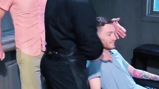 Barbershop Threesome - Shaving & Fisting Action with JoeysD