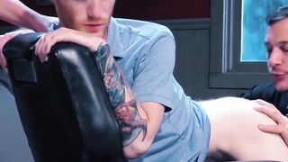 Barbershop Threesome - Shaving & Fisting Action with JoeysD