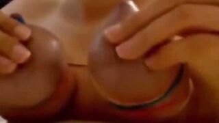 Dominatrix BDSM Mistress Teases Submissive Slave with Her Boob Play & Orgasm Denial