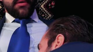 Classy Executives Enjoy Sloppy Blowjob After Card Game - PornPros