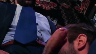 Classy Executives Enjoy Sloppy Blowjob After Card Game - PornPros