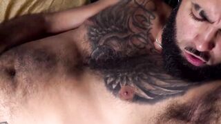 Zaddys Wet Dream - Hot Guy Jerks Off To Drain His Balls And Shoot A Huge Load
