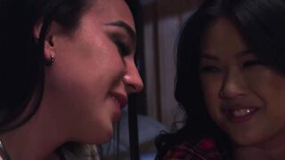 Cozy Couple Time - She-Male GF Gives Blowjob & Rides Her Boyfriend's Hard Dick