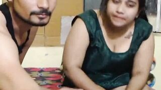 Big Breasted Babe Awakens Husband with Blowjob & Riding to Hardcore Orgasm
