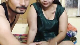 Big Breasted Babe Awakens Husband with Blowjob & Riding to Hardcore Orgasm
