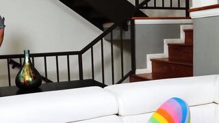 Step-Daughter's Hot Blowjob & Rough Sex Ending in Facial For Stepfather