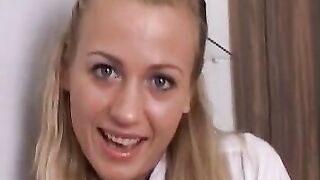Blondie Honey Alina Uses Sex Toy to Masturbate on Camera