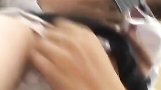college girl's Holes Poke Hardcore Anal Threesome