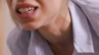 European Babe Endures Intense Pussy Penetrations - Hot Blonde Faceslapped & Creampied