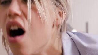 European Babe Endures Intense Pussy Penetrations - Hot Blonde Faceslapped & Creampied