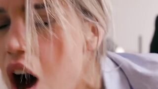 European Babe Endures Intense Pussy Penetrations - Hot Blonde Faceslapped & Creampied