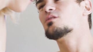 Sloppy Blowjob & Anal Threesome with Petite Bombshell Amy Double X