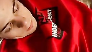 Hot Ass Babe Brandi Love Wanks Off Her Man's Condomed Dick