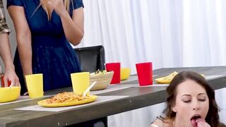 Mother's Day Surprise! Step-mom & Daughter Share A Wild Threesome