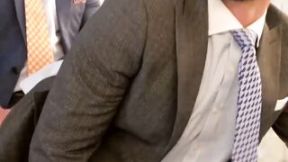 Handsome Stud Fucks His Buddy Raw In Suit And Tie - Bareback Butt-Fucking