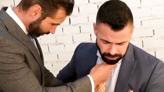 Handsome Stud Fucks His Buddy Raw In Suit And Tie - Bareback Butt-Fucking