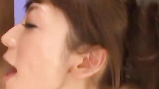 Teenage college girl Receives A Huge Facial From Her Teacher In Class