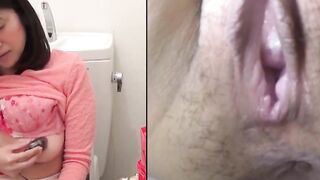 Peeing Panties #2 - Hot Asian MILF Filled With Urine In Close-Up Style