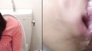 Peeing Panties #2 - Hot Asian MILF Filled With Urine In Close-Up Style