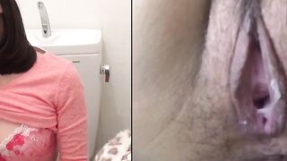 Peeing Panties #2 - Hot Asian MILF Filled With Urine In Close-Up Style
