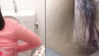 Peeing Panties #2 - Hot Asian MILF Filled With Urine In Close-Up Style