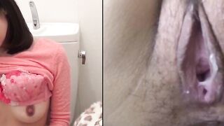 Peeing Panties #2 - Hot Asian MILF Filled With Urine In Close-Up Style