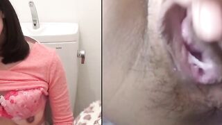 Peeing Panties #2 - Hot Asian MILF Filled With Urine In Close-Up Style