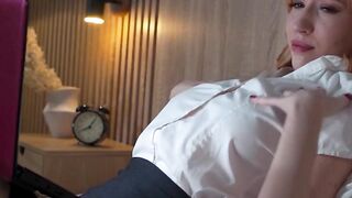 Hot Cheating Wife Seduces Handsome Colleagues And Gets A Big Load On Her Face