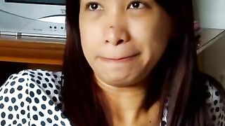 Asian babe Careen enjoys rough sex with big dick in hardcore