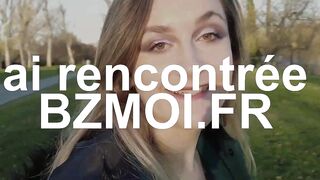 French Babe Masturbates Outdoors in Public Park
