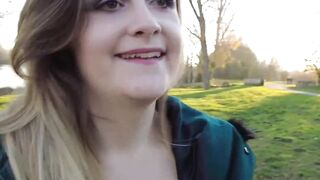 French Babe Masturbates Outdoors in Public Park