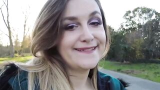 French Babe Masturbates Outdoors in Public Park