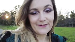 French Babe Masturbates Outdoors in Public Park